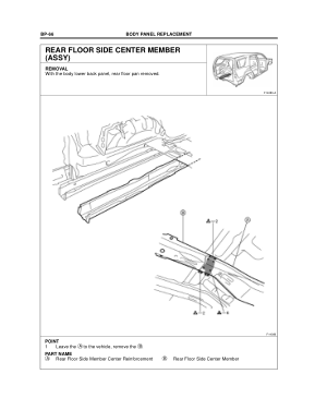 2003-2008 TOYOTA 4Runner Repair Manual, Rear Floor Side Center Member (Assy)